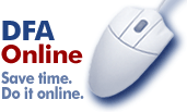 DFA Online | Same time. Do it online.